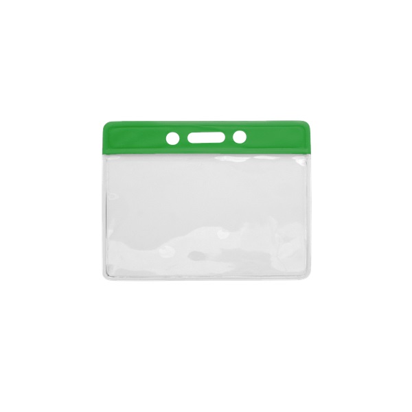 Bilde av Card holder/carrying case soft plastic 86 x 54 mm. green top/clear (horizontal/landscape). 60270316 (DE,SE,NO,FI,RO,PL)